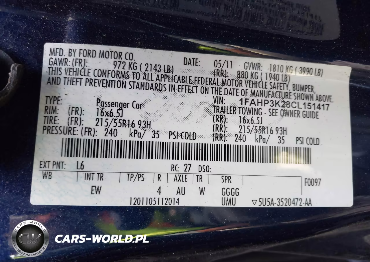 2012 Ford Focus Se VIN:1FAHP3K28CL151417 - 9