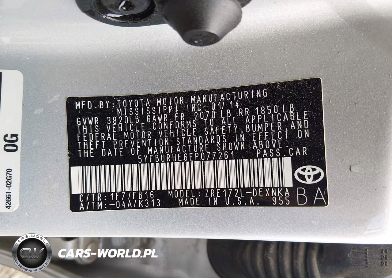 2014 Toyota Corolla Le VIN:5YFBURHE6EP077261 - 9