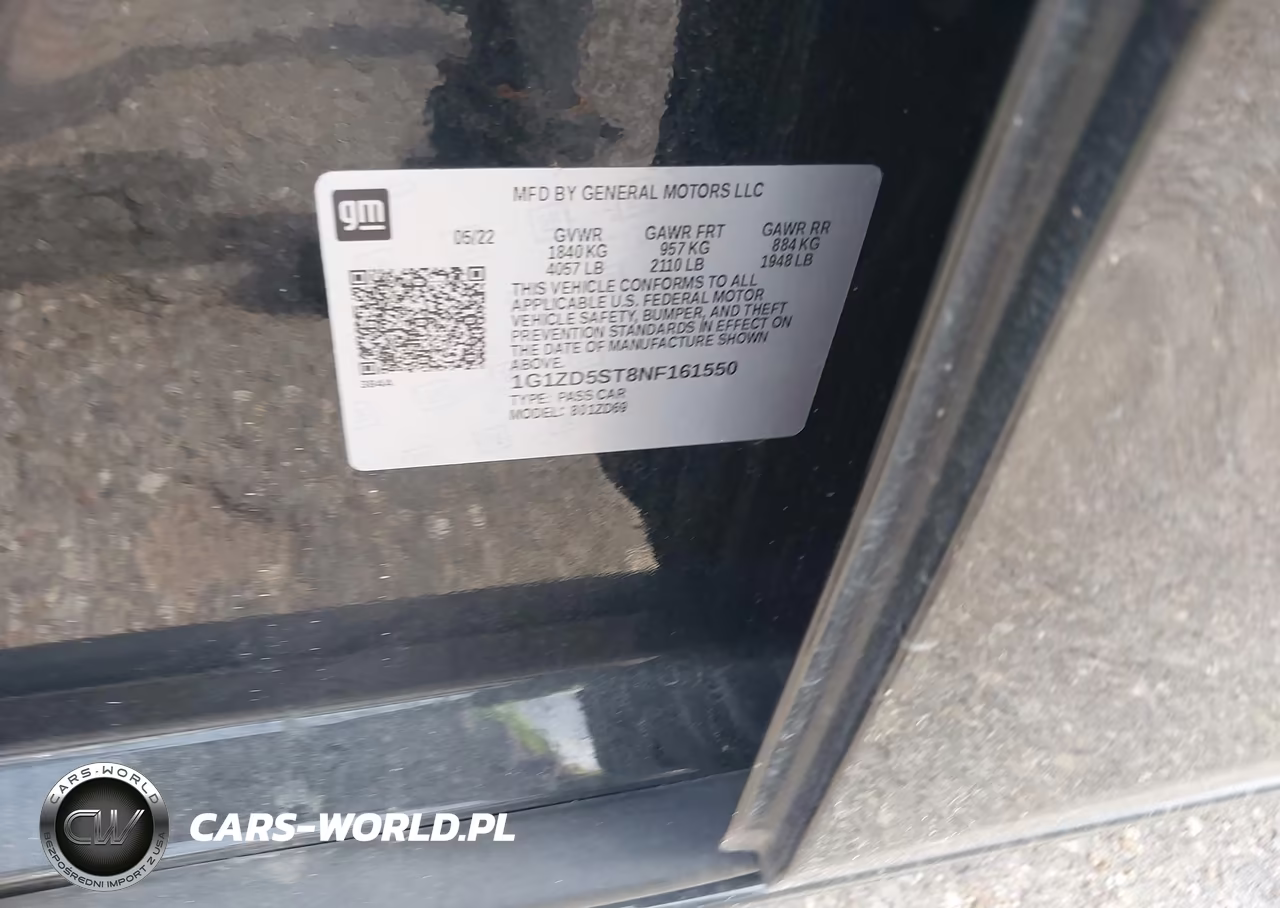 2022 Chevrolet Malibu Fwd Lt VIN:1G1ZD5ST8NF161550 - 9