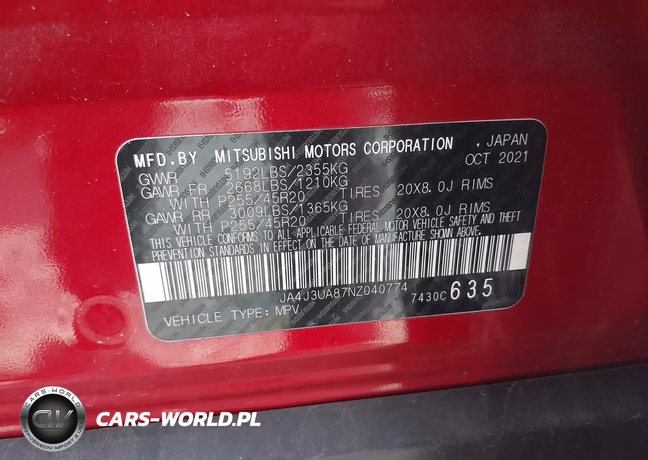 2022 Mitsubishi Outlander Black Edition 2Wd-Se 2.5 2Wd-Se Launch Edition 2Wd VIN:JA4J3UA87NZ040774 - 9