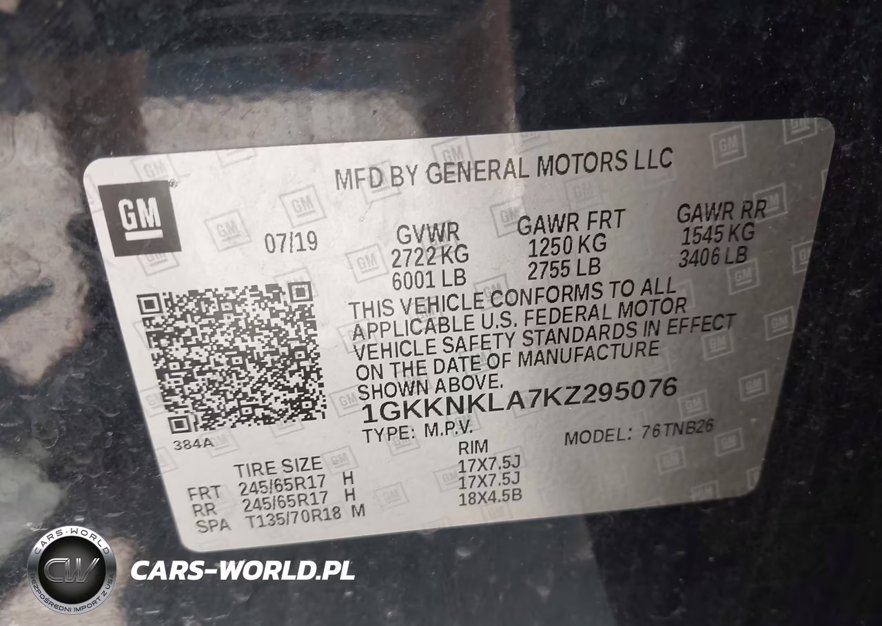 2019 GMC Acadia Sle-1 VIN:1GKKNKLA7KZ295076 - 9
