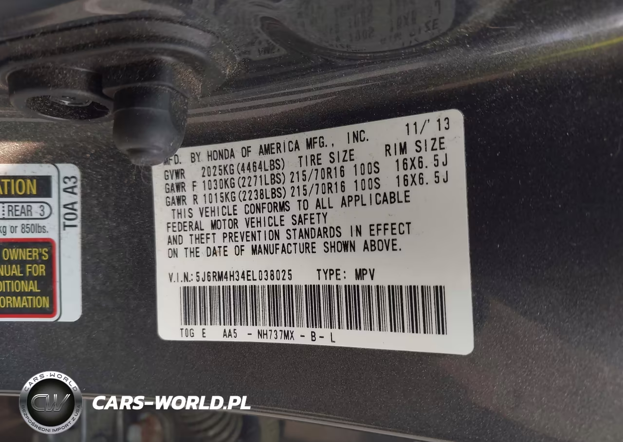 2014 Honda Cr-V Lx VIN:5J6RM4H34EL038025 - 9