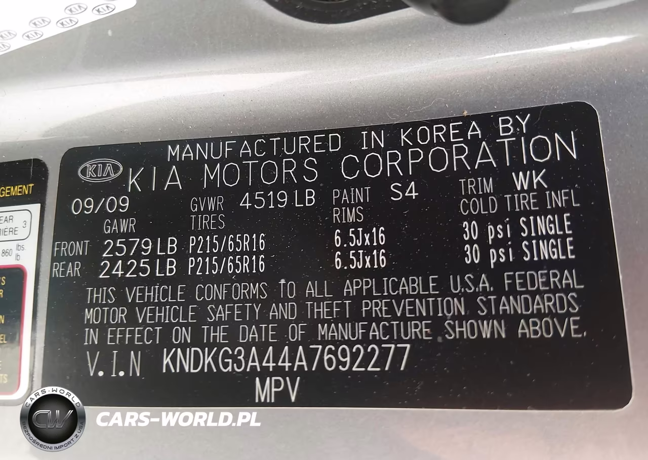 2010 Kia Sportage Lx VIN:KNDKG3A44A7692277 - 9
