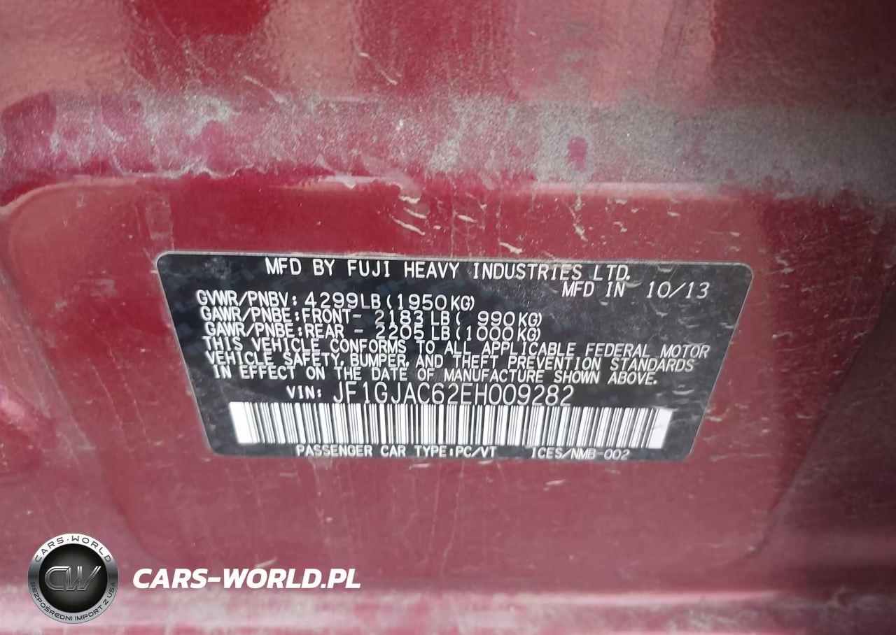 2014 Subaru Impreza 2.0I Premium VIN:JF1GJAC62EH009282 - 9