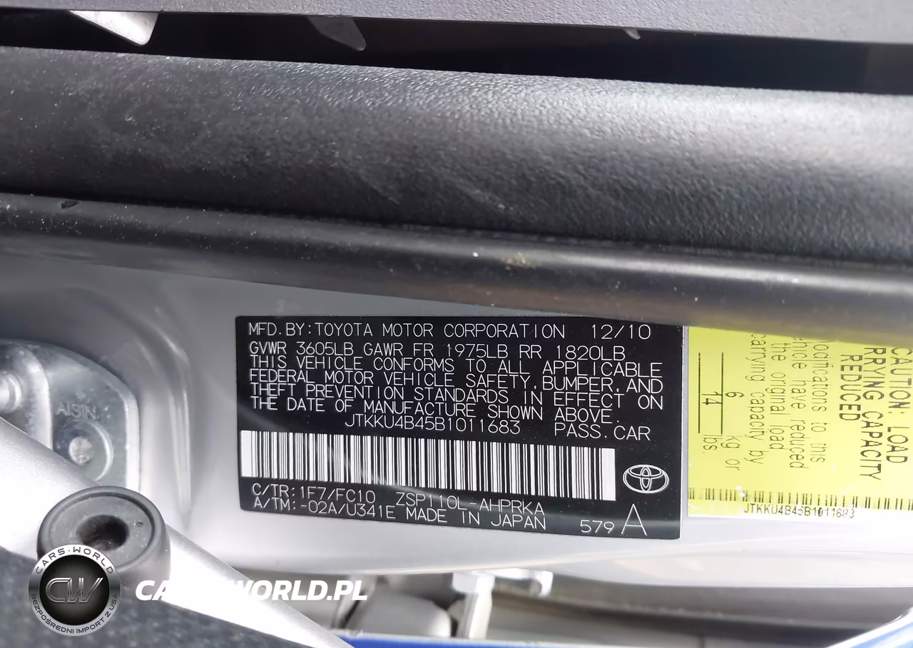 2011 Scion Xd VIN:JTKKU4B45B1011683 - 9