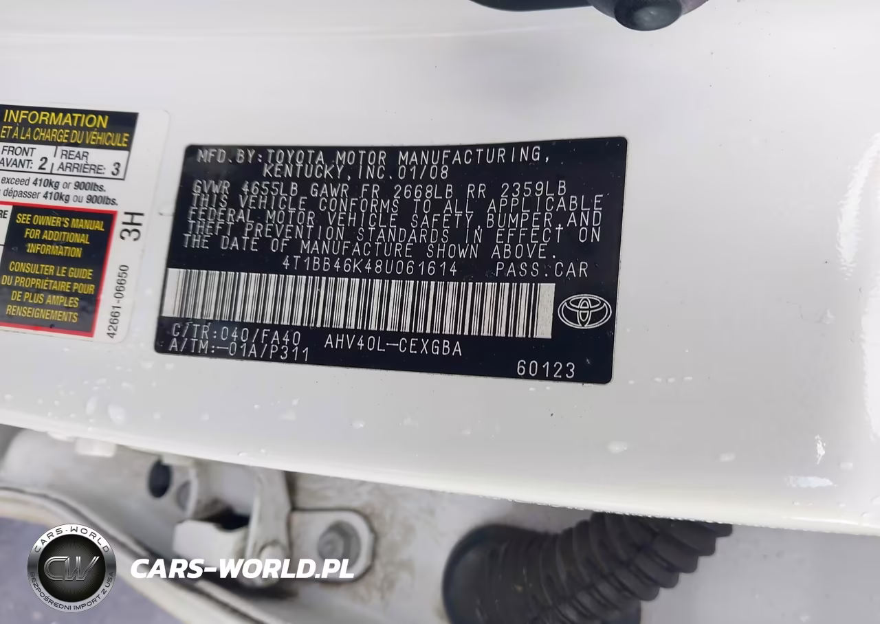 2008 Toyota Camry Hybrid VIN:4T1BB46K48U061614 - 9