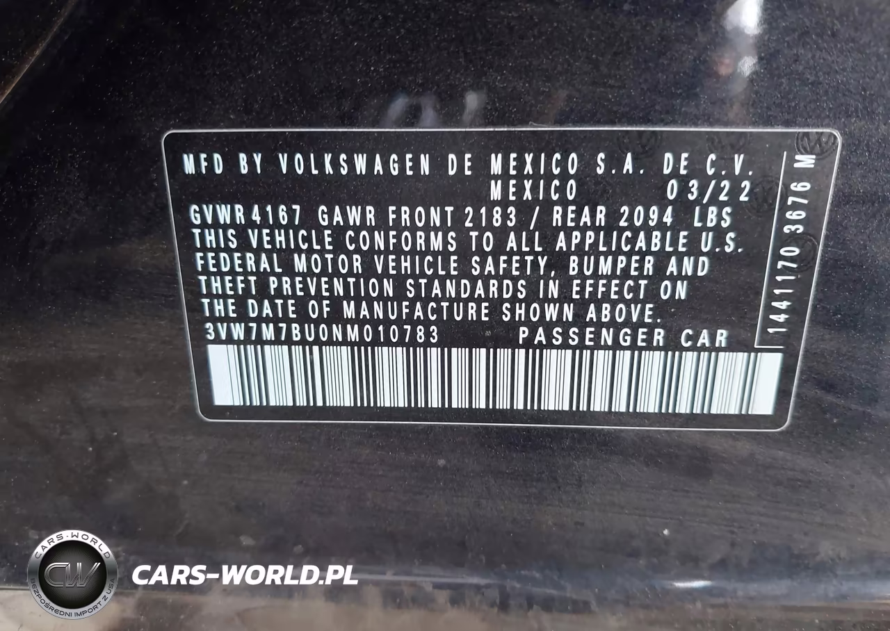 2022 Volkswagen Jetta 1.5T Se VIN:3VW7M7BU0NM010783 - 9