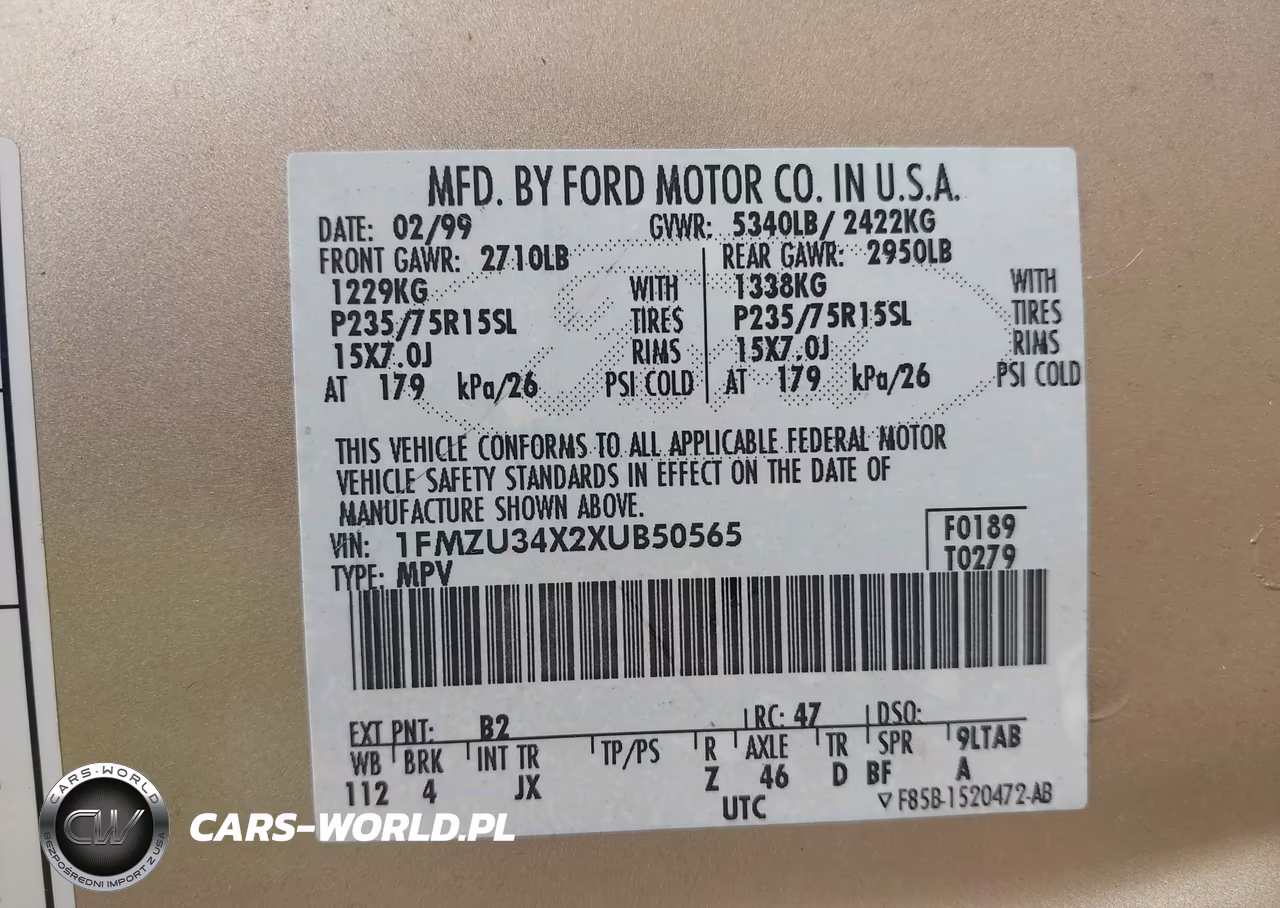 1999 Ford Explorer Xl-Xlt VIN:1FMZU34X2XUB50565 - 9
