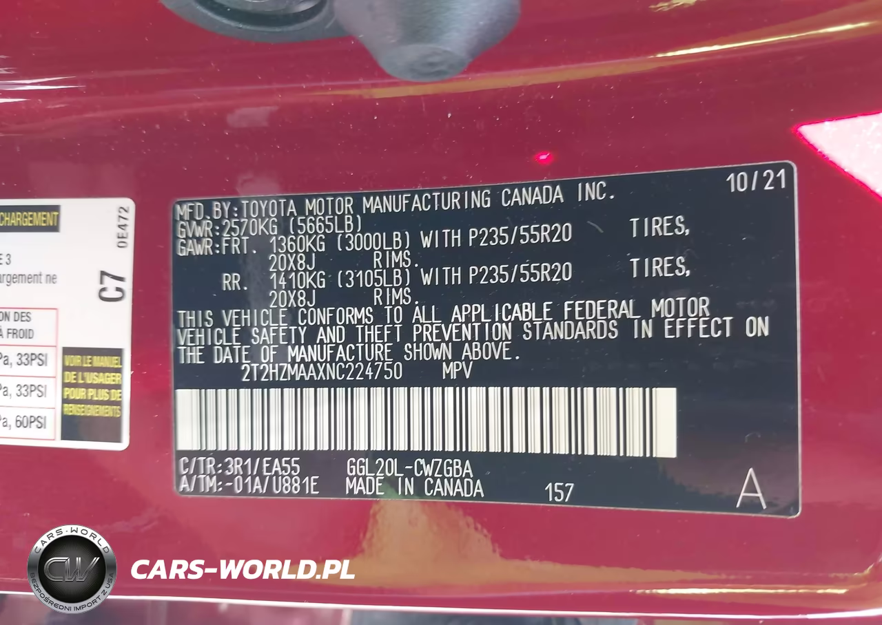 2022 Lexus Rx 350 VIN:2T2HZMAAXNC224750 - 9