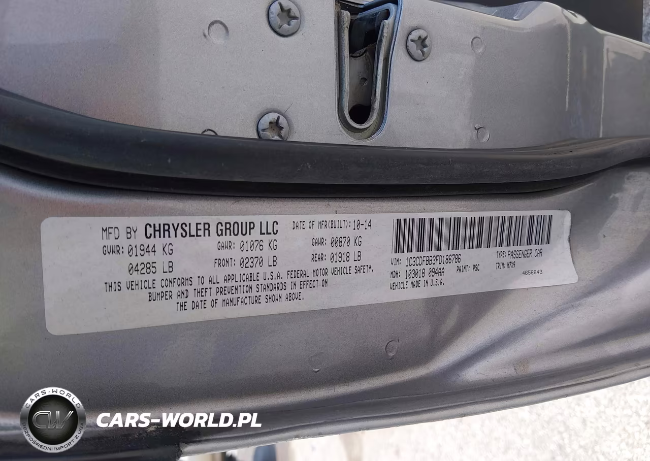 2015 Dodge Dart Sxt VIN:1C3CDFBB3FD186786 - 9