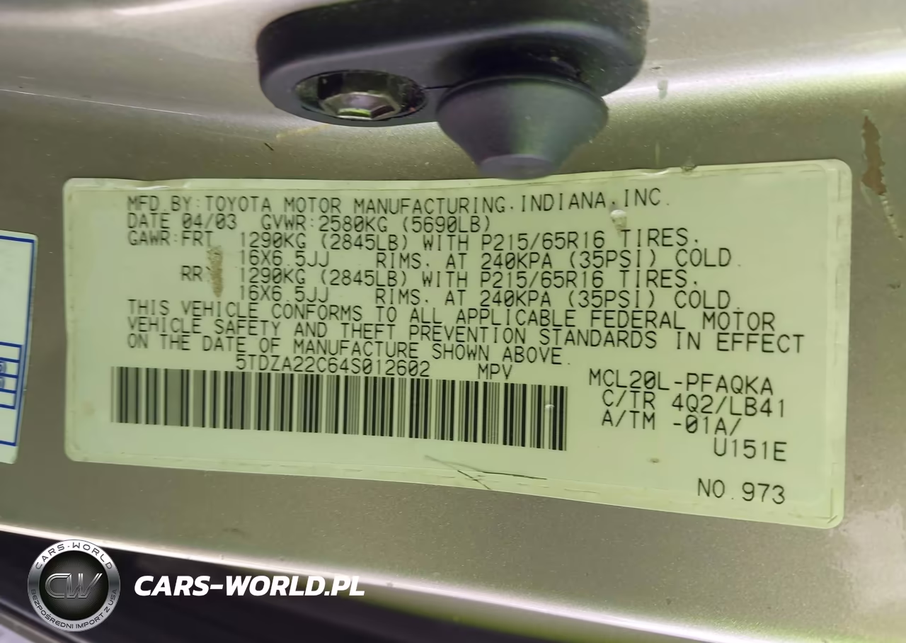 2004 Toyota Sienna Xle VIN:5TDZA22C64S012602 - 9
