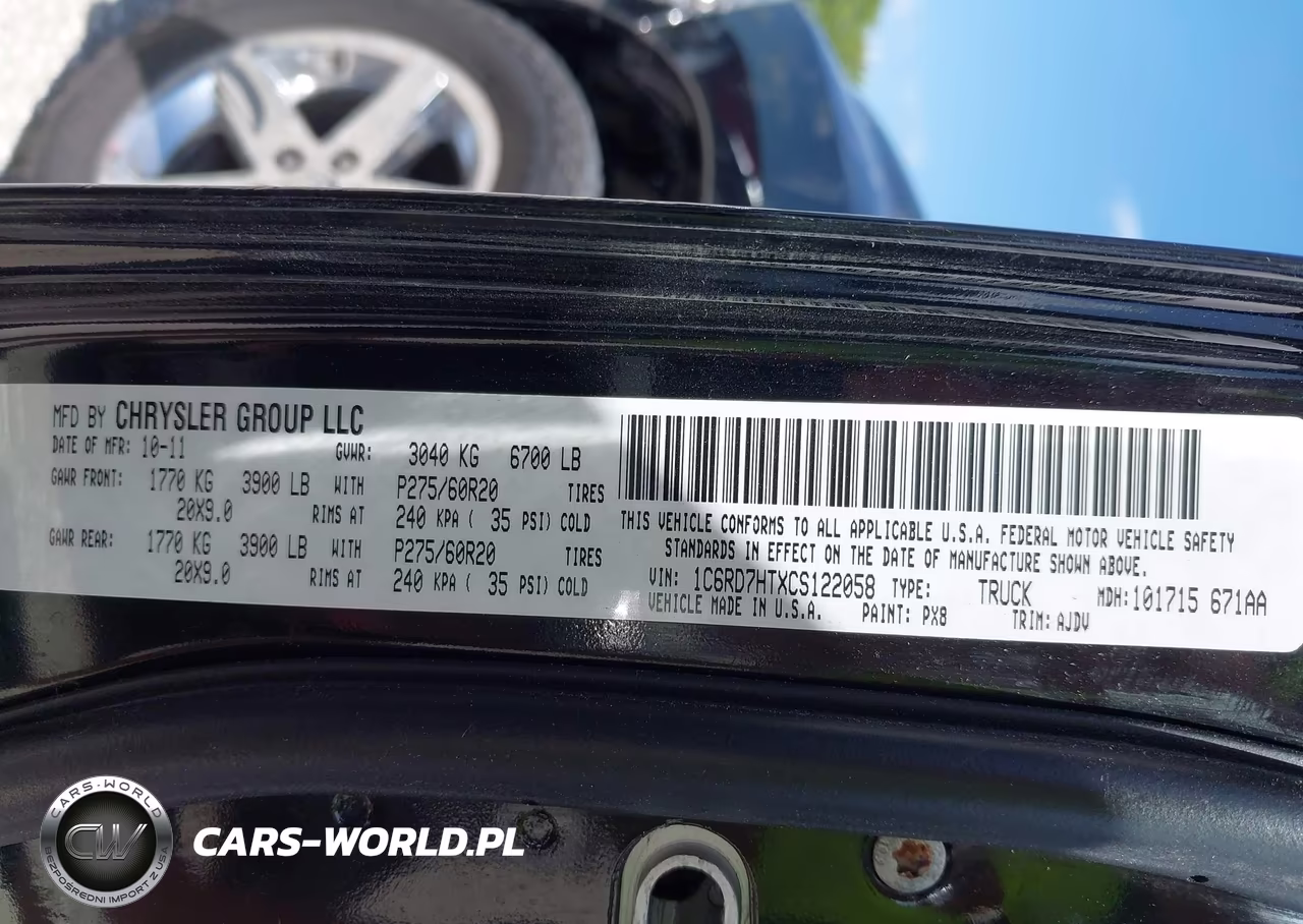 2012 Ram 1500 Sport VIN:1C6RD7HTXCS122058 - 9