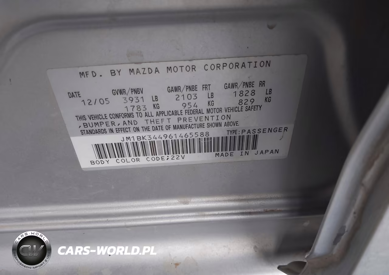 2006 Mazda Mazda3 S Touring VIN:JM1BK344961465588 - 9