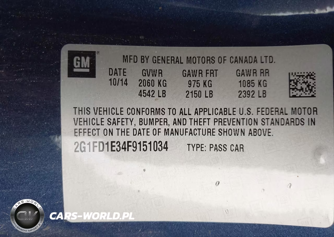 2015 Chevrolet Camaro 1Lt VIN:2G1FD1E34F9151034 - 9