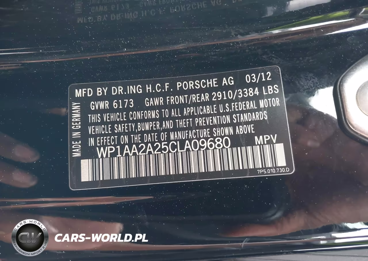 2012 Porsche Cayenne VIN:WP1AA2A25CLA09680 - 9