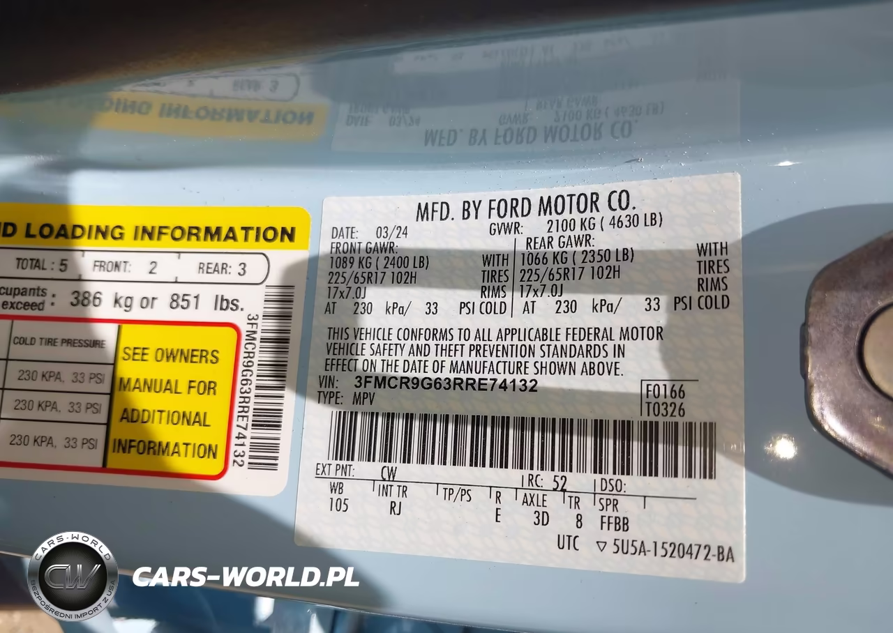 2024 Ford Bronco Sport Heritage VIN:3FMCR9G63RRE74132 - 9