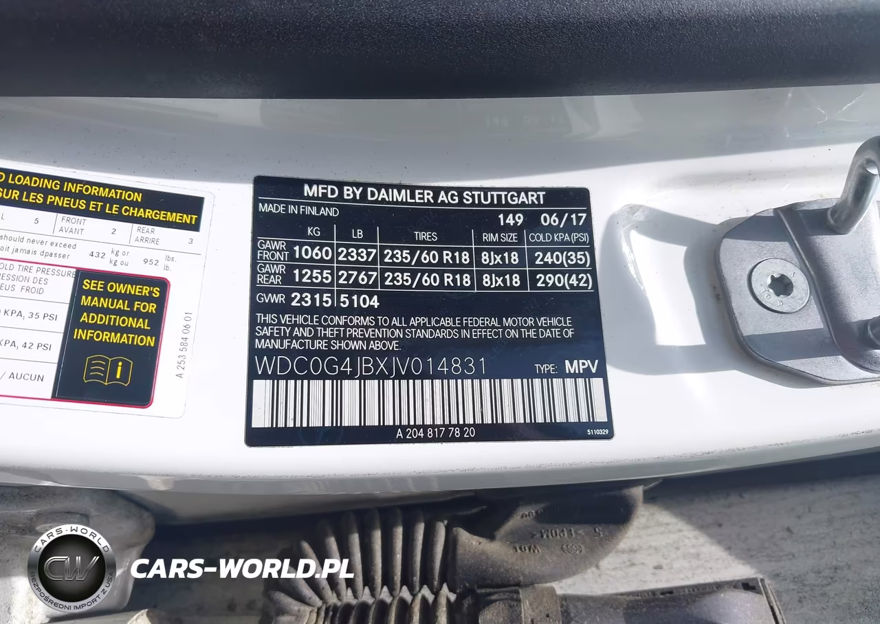 2018 Mercedes-Benz Glc 300 VIN:WDC0G4JBXJV014831 - 9