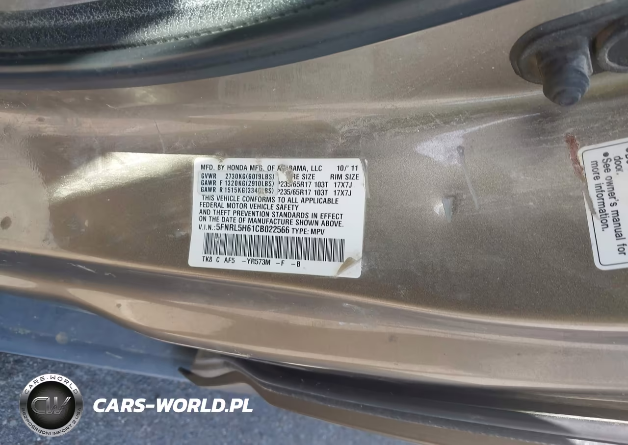 2012 Honda Odyssey Ex-L VIN:5FNRL5H61CB022566 - 9