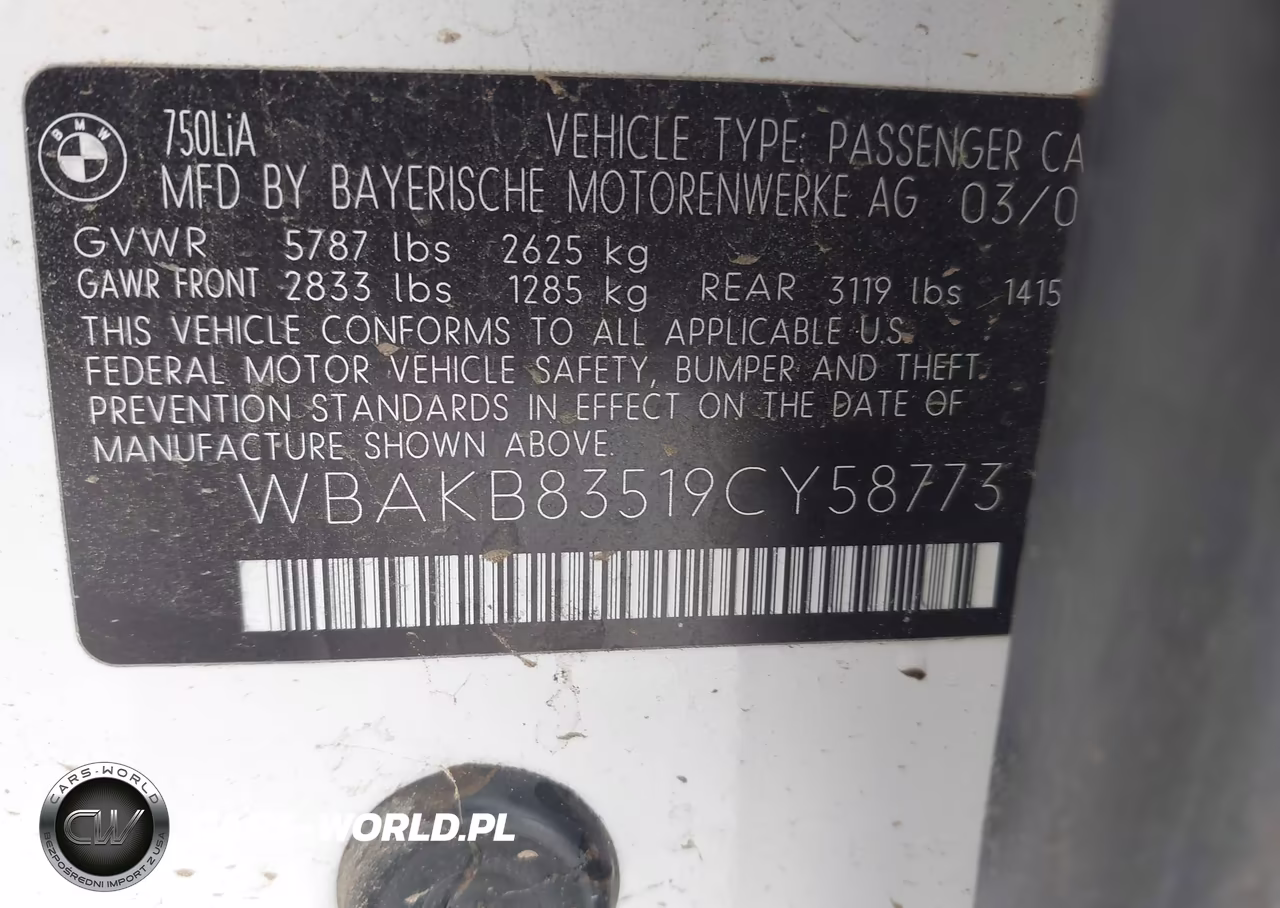2009 BMW 750Li VIN:WBAKB83519CY58773 - 9