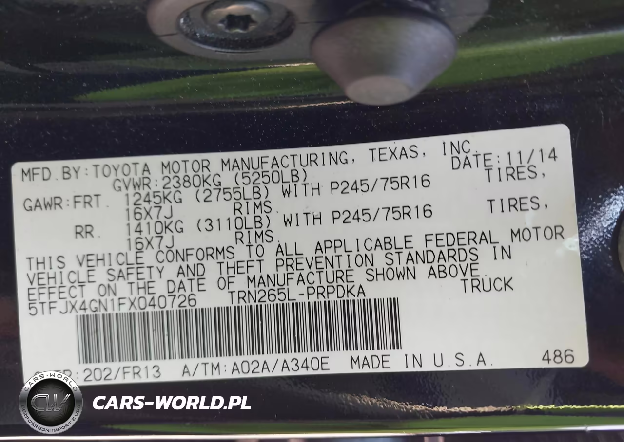 2015 Toyota Tacoma Prerunner VIN:5TFJX4GN1FX040726 - 9