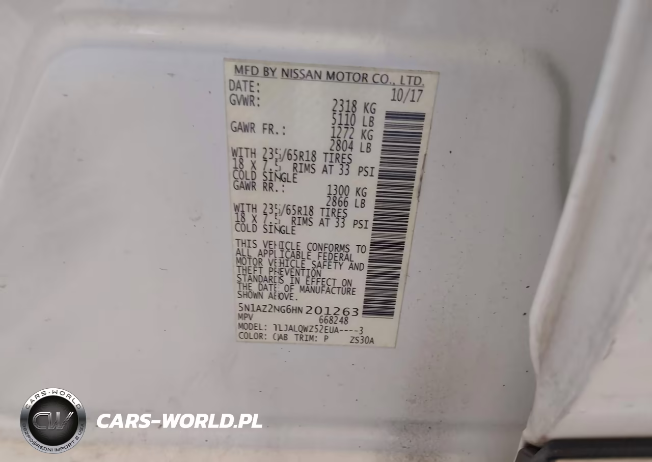 2017 Nissan Murano Sv VIN:5N1AZ2MG6HN201263 - 9