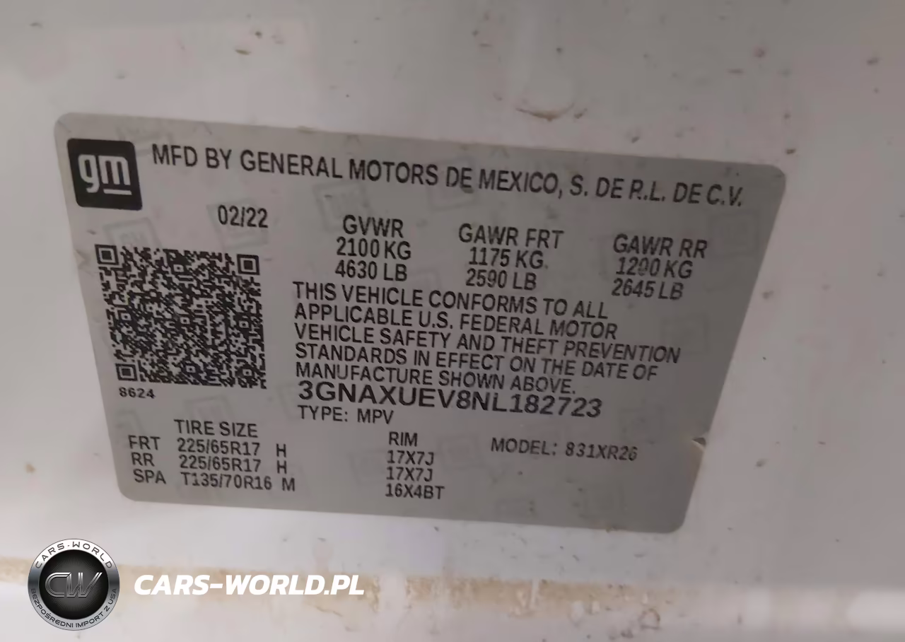 2022 Chevrolet Equinox Awd Lt VIN:3GNAXUEV8NL182723 - 9