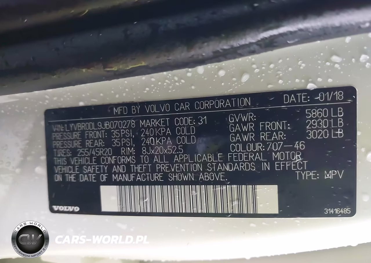 2018 Volvo Xc60 Hybrid T8 Inscription VIN:LYVBR0DL9JB070278 - 9