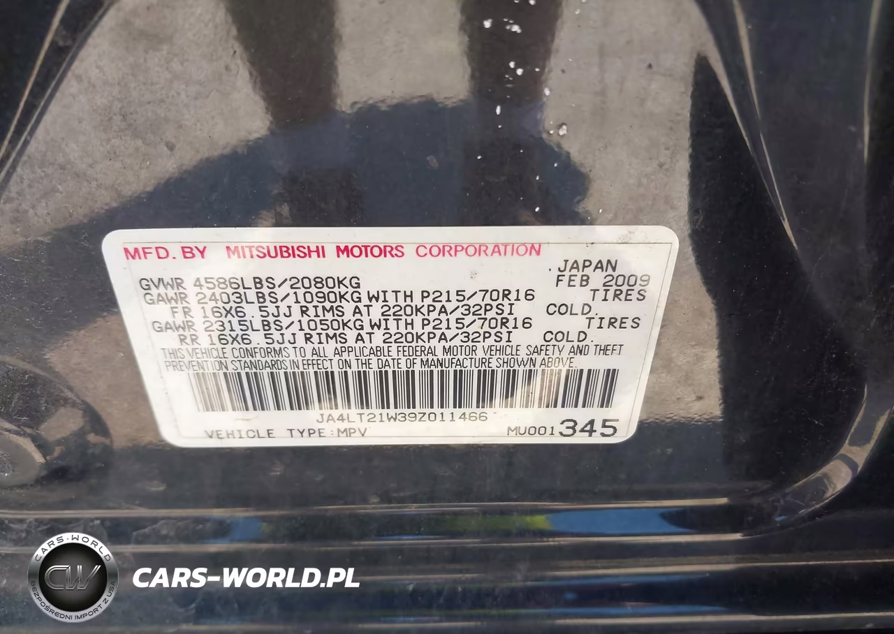 2009 Mitsubishi Outlander Es VIN:JA4LT21W39Z011466 - 9