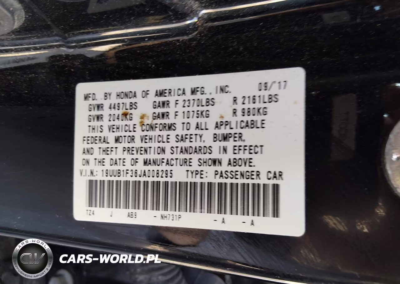 2018 Acura Tlx VIN:19UUB1F36JA008295 - 9