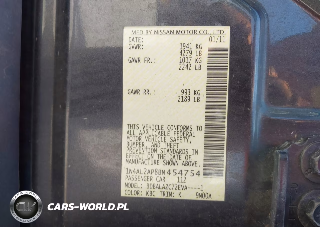 2011 Nissan Altima 2.5 VIN:1N4AL2AP8BN454754 - 9