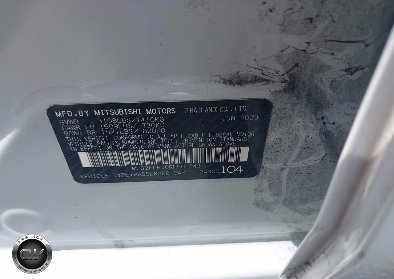 2024 Mitsubishi Mirage G4 Es VIN:ML32FUFJ6RHF01543 - 9