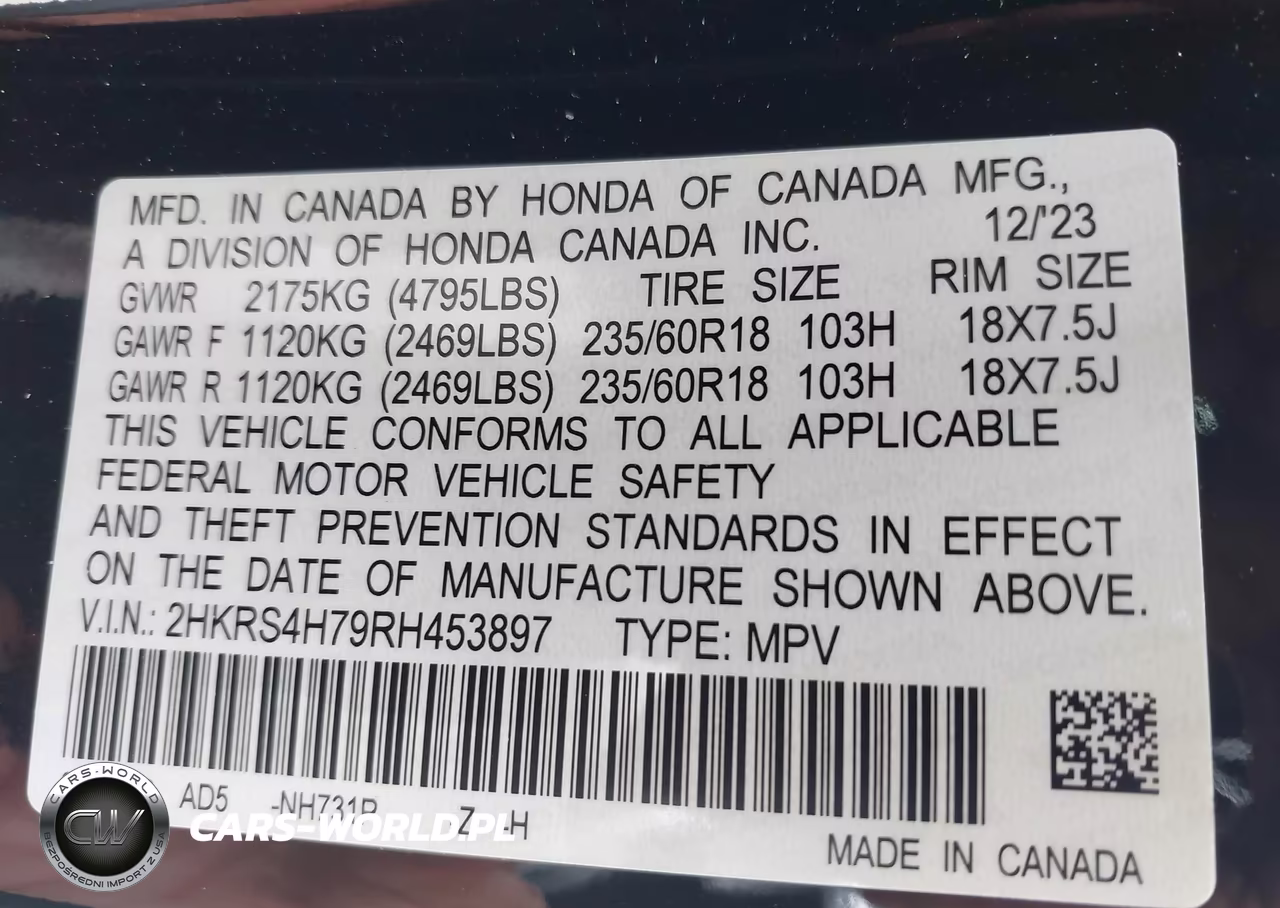 2024 Honda Cr-V Ex-L Awd VIN:2HKRS4H79RH453897 - 9
