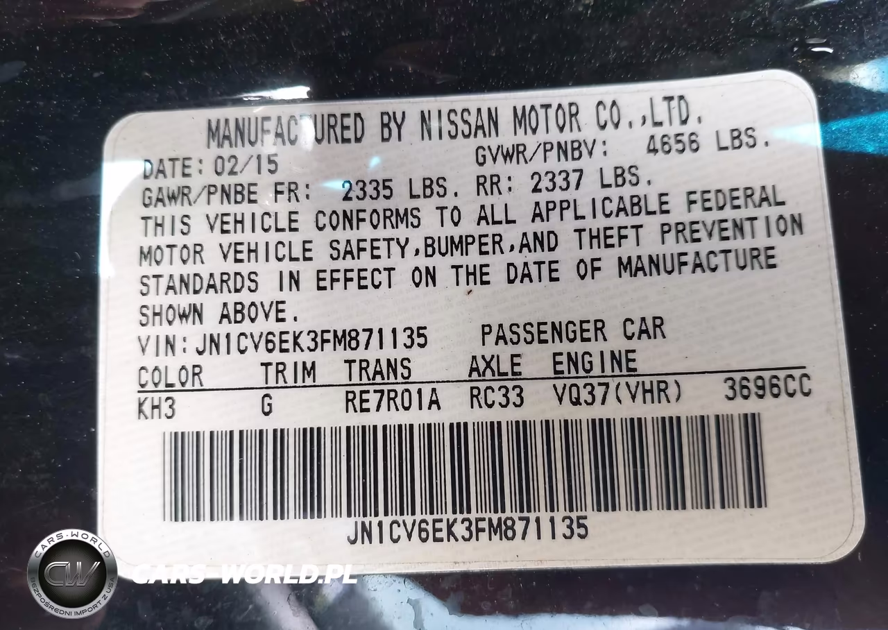 2015 Infiniti Q60 Journey VIN:JN1CV6EK3FM871135 - 9