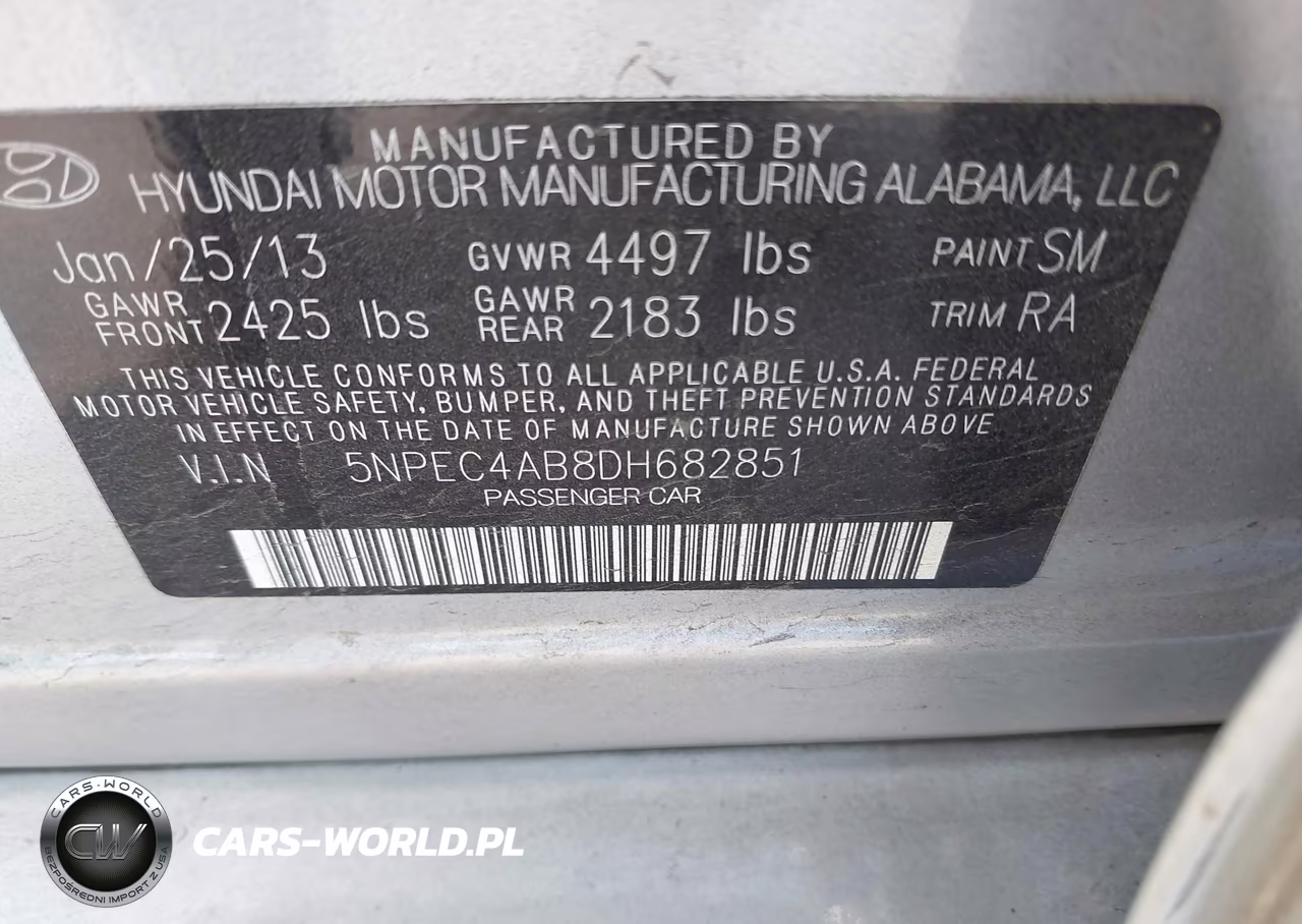 2013 Hyundai Sonata Limited 2.0T VIN:5NPEC4AB8DH682851 - 9