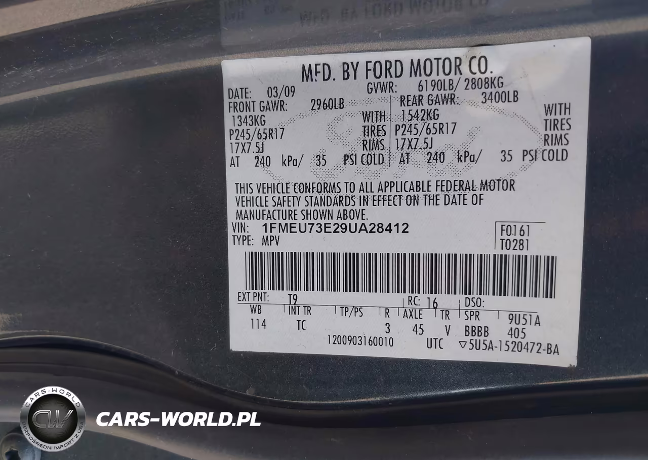 2009 Ford Explorer Xlt VIN:1FMEU73E29UA28412 - 9
