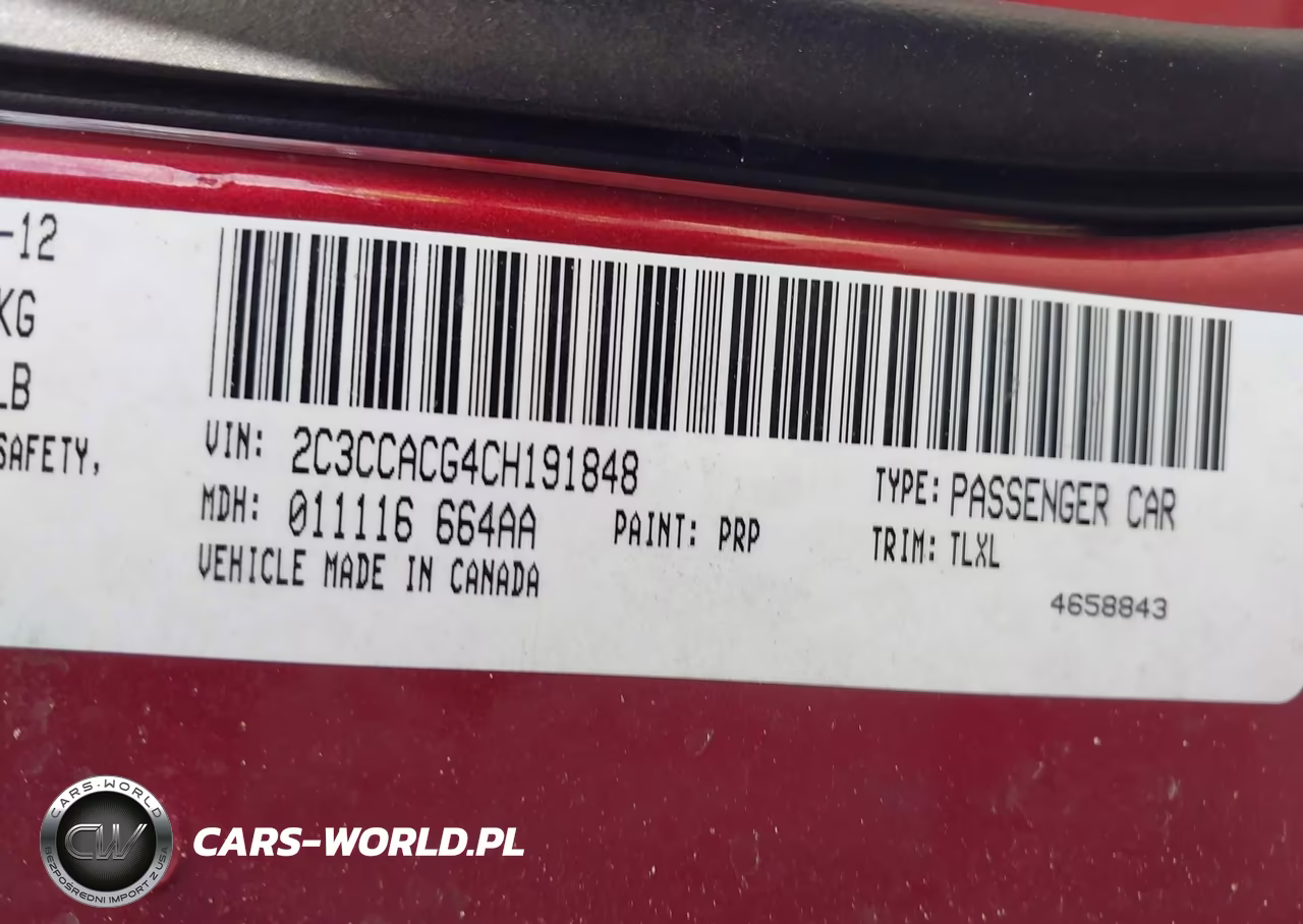 2012 Chrysler 300 Limited VIN:2C3CCACG4CH191848 - 9