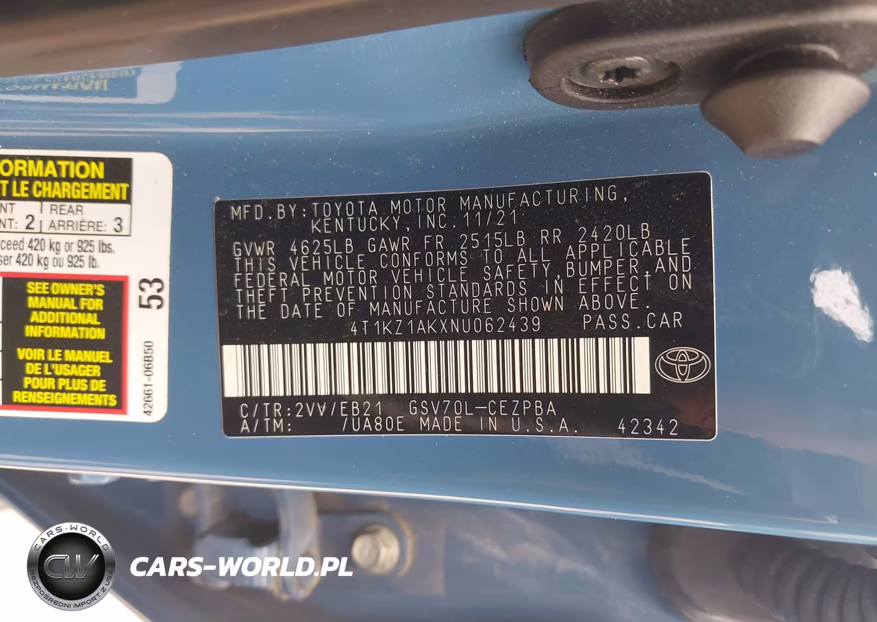 2022 Toyota Camry Trd VIN:4T1KZ1AKXNU062439 - 9