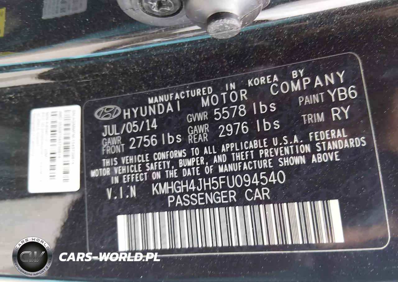 2015 Hyundai Equus Signature VIN:KMHGH4JH5FU094540 - 9