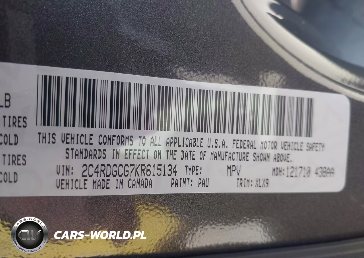 2019 Dodge Grand Caravan Sxt VIN:2C4RDGCG7KR615134 - 9