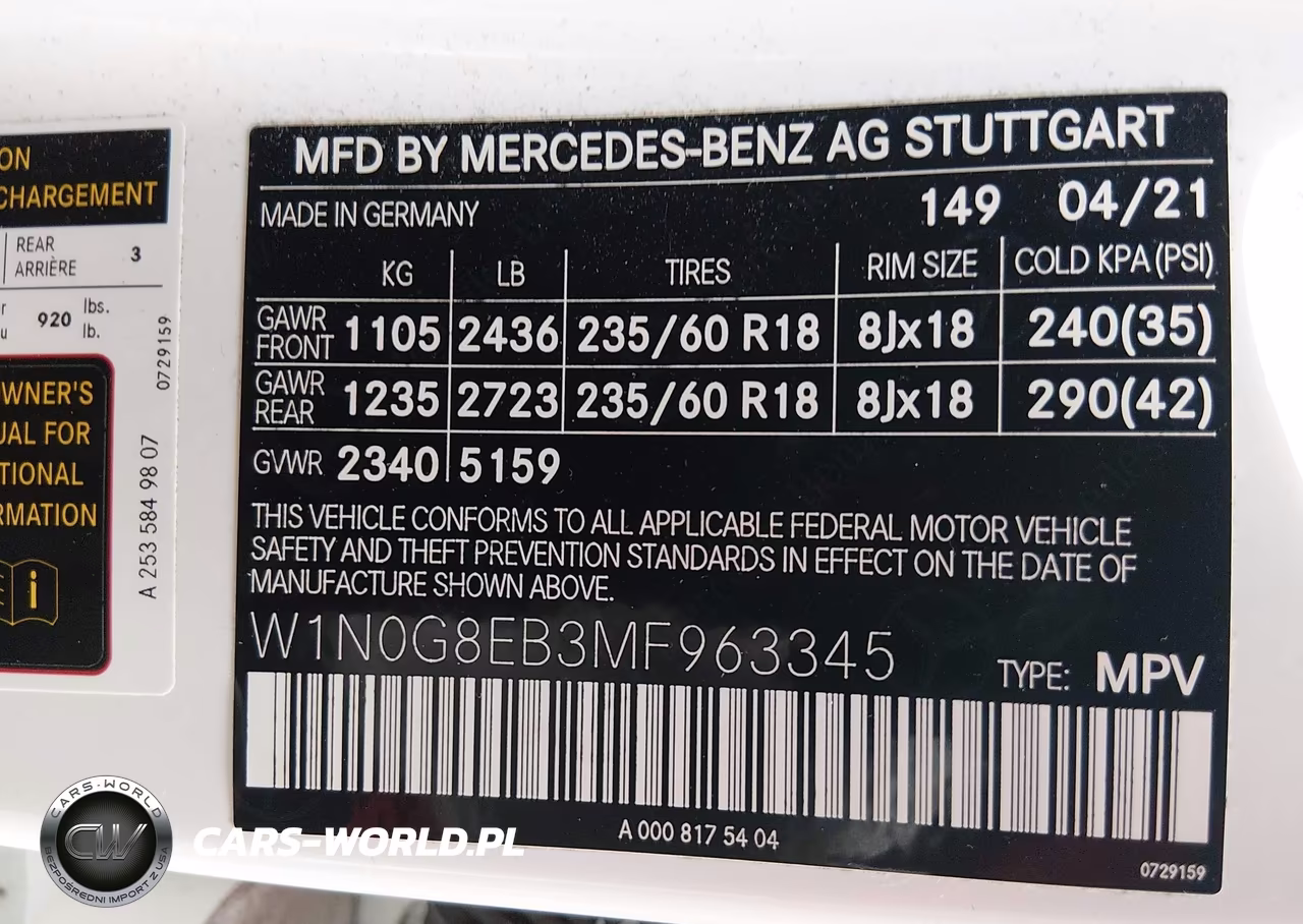 2021 Mercedes-Benz Glc 300 4Matic Suv VIN:W1N0G8EB3MF963345 - 9