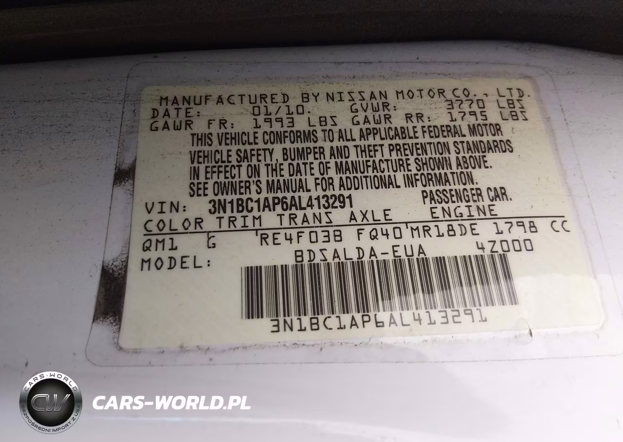 2010 Nissan Versa 1.8S VIN:3N1BC1AP6AL413291 - 9