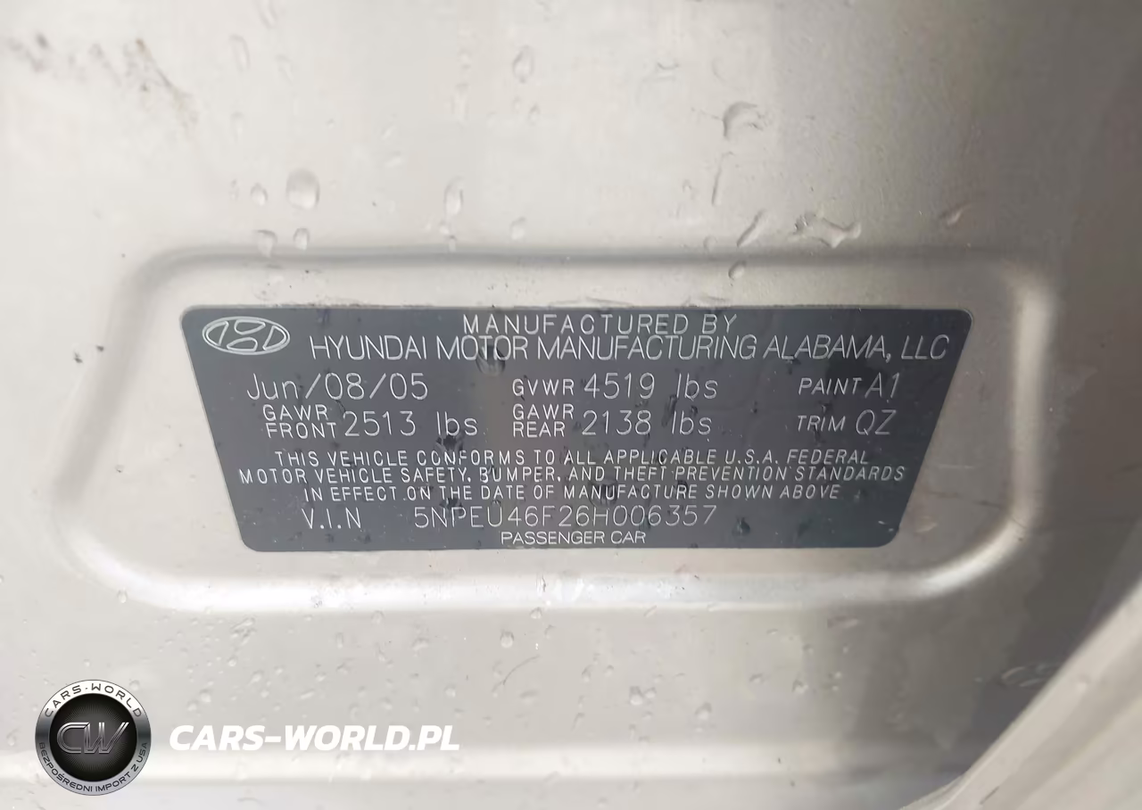 2006 Hyundai Sonata Gls V6-Lx V6 VIN:5NPEU46F26H006357 - 9