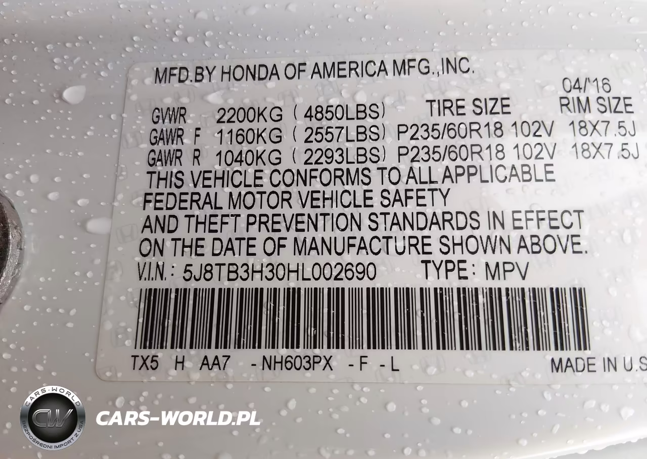 2017 Acura Rdx Acurawatch Plus Package VIN:5J8TB3H30HL002690 - 9