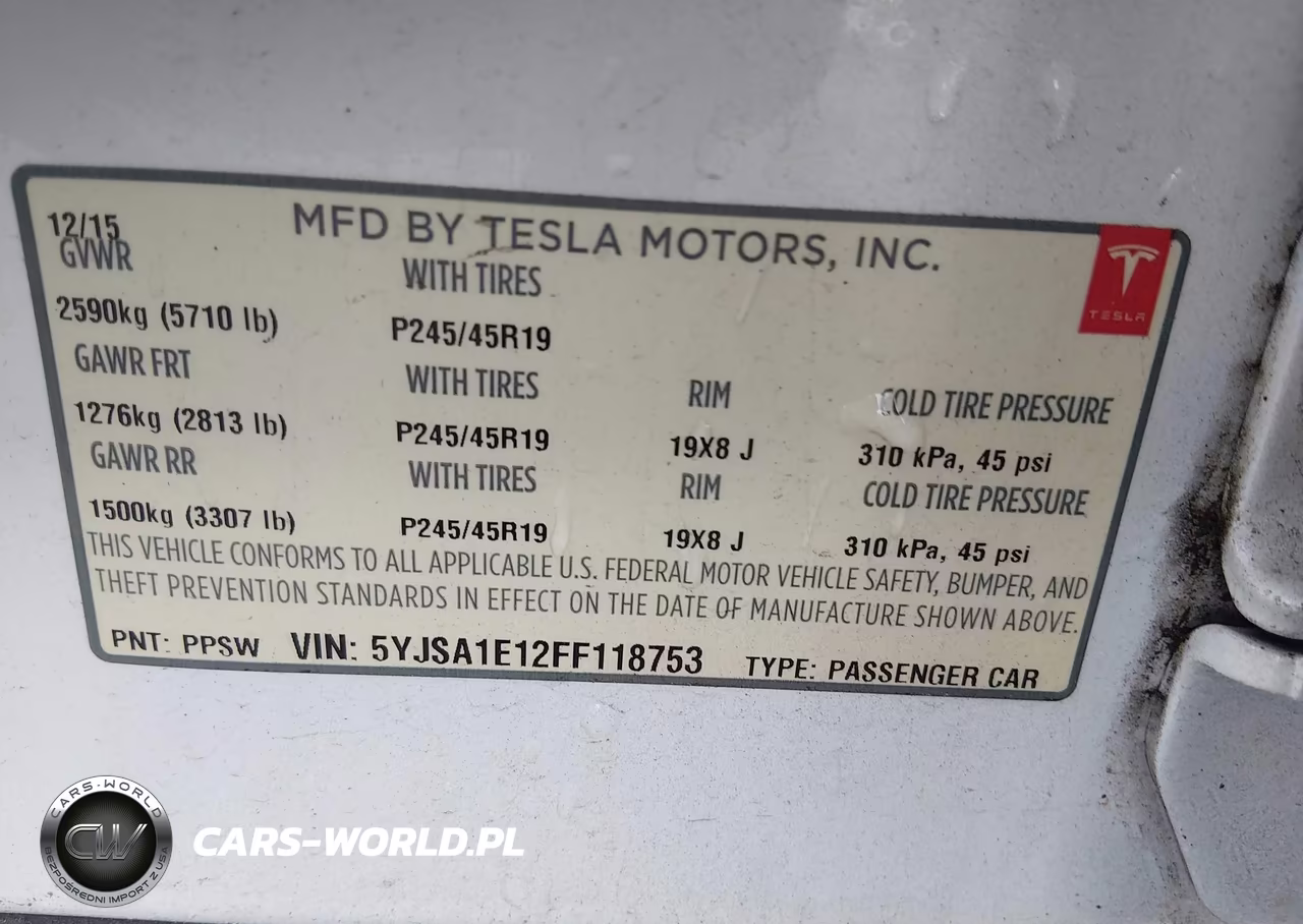 2015 Tesla Model S 60-70-85 VIN:5YJSA1E12FF118753 - 9