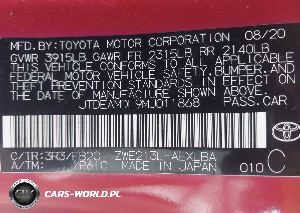 2021 Toyota Corolla Hybrid Le VIN:JTDEAMDE9MJ011868 - 9