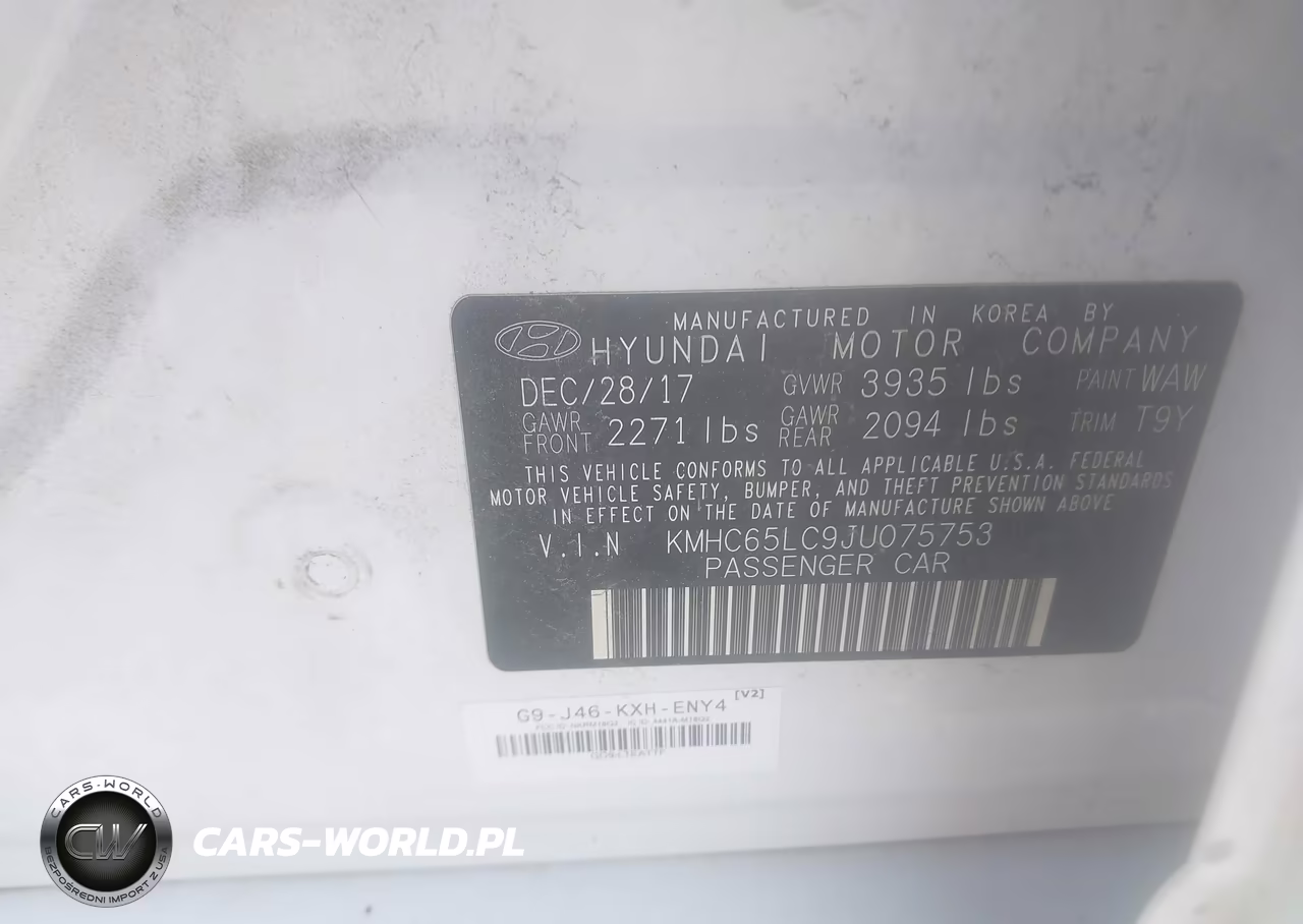 2018 Hyundai Ioniq Hybrid Blue VIN:KMHC65LC9JU075753 - 9