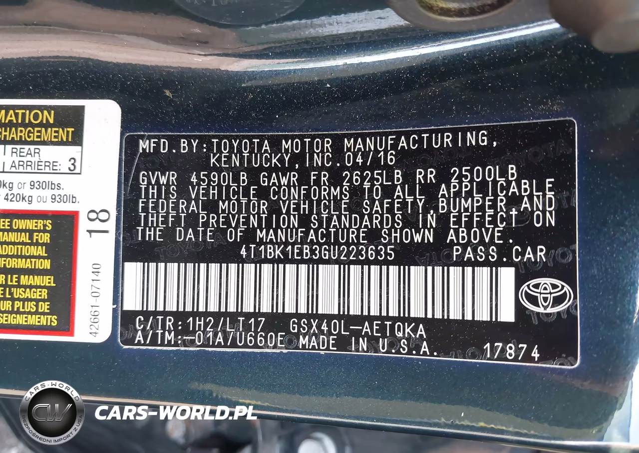 2016 Toyota Avalon Touring VIN:4T1BK1EB3GU223635 - 9