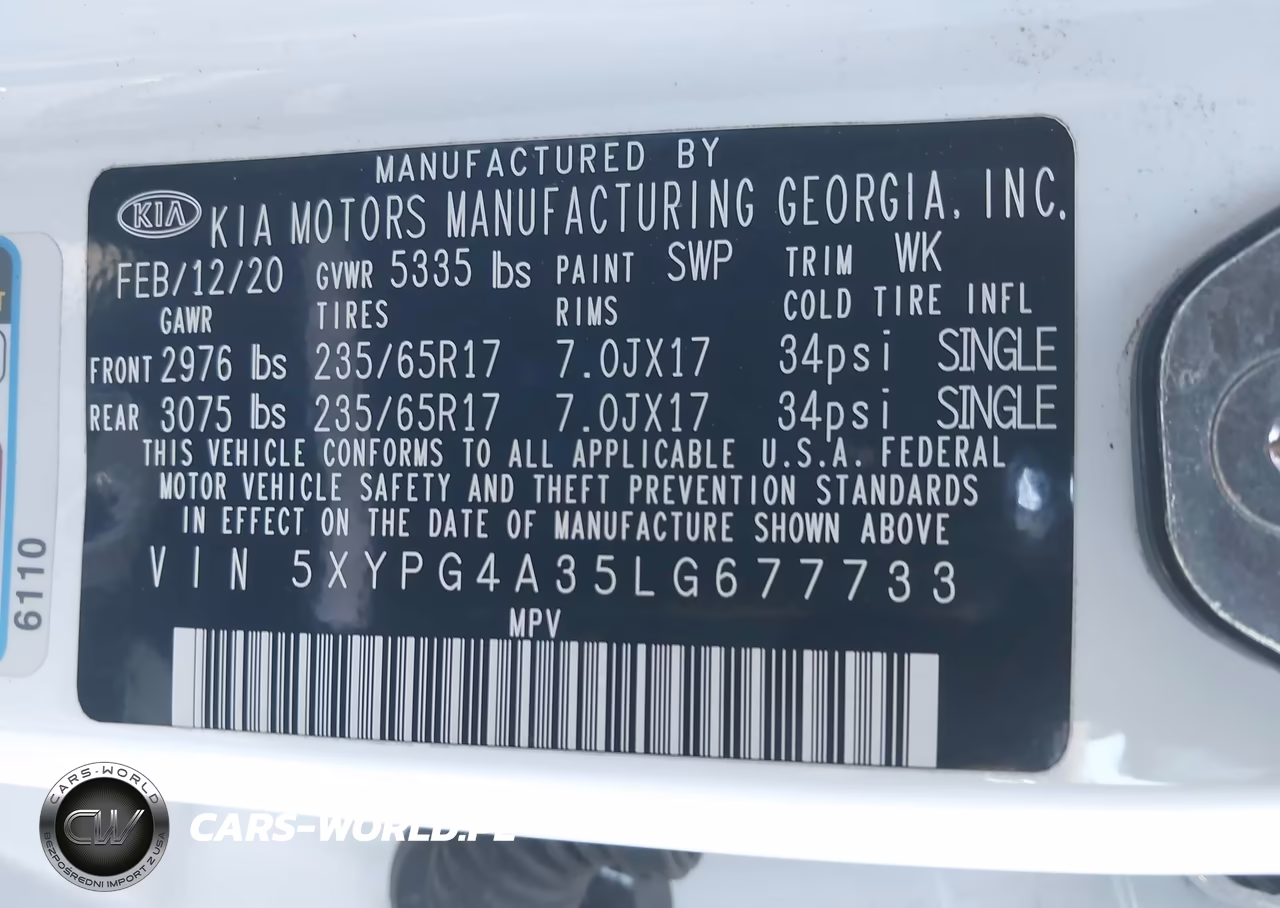 2020 Kia Sorento 2.4L Lx VIN:5XYPG4A35LG677733 - 9