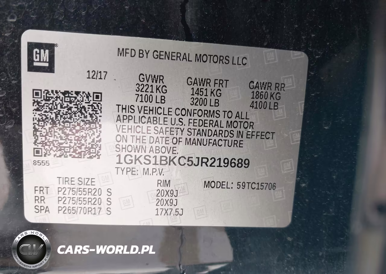 2018 GMC Yukon Slt VIN:1GKS1BKC5JR219689 - 9