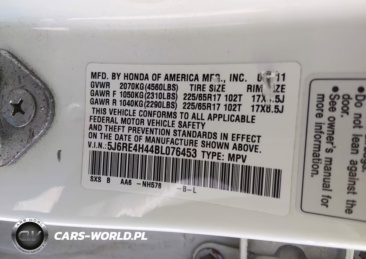 2011 Honda Cr-V Se VIN:5J6RE4H44BL076453 - 9